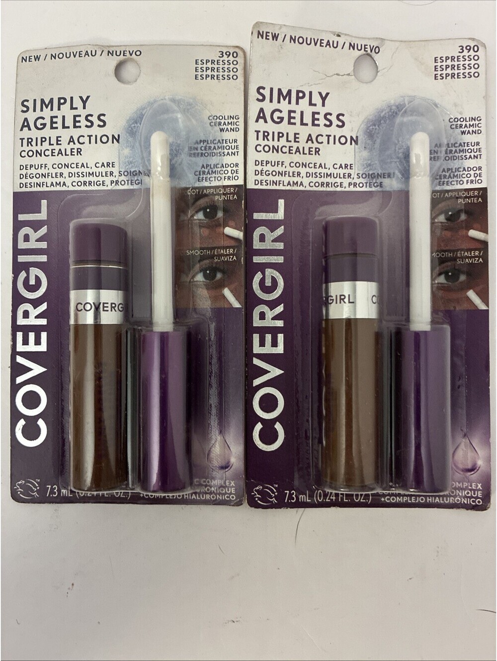2 X covergirl simply ageless Triple Action Concealer 390 Espresso